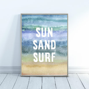 Impression d'art de pépinière aquarelle soleil sab