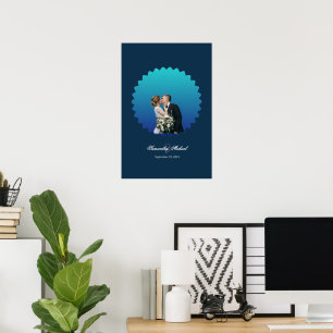 Impression d'art de photo de mariage Navy personna