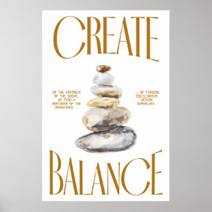 Impression d'art de pierre Zen Méditation Inspiran