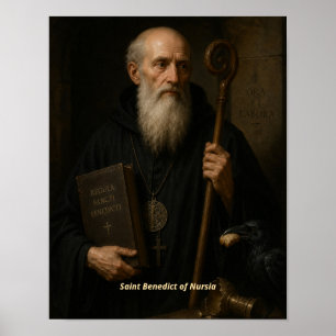 Impression d'art de saint Benoît de Nursie