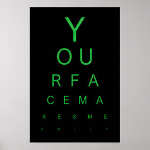 Impression d'art de test oculaire Votre visage me 