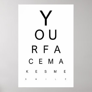 Impression d'art de test oculaire Votre visage me 