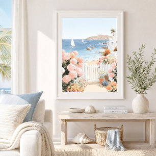 Impression d'art de voiliers avec vue sur jardin c