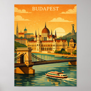 Impression d'art de voyage à Budapest en Hongrie d