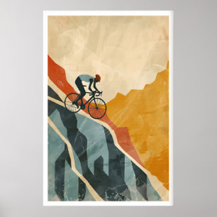 Impression d'art de VTT, style vintage, gras