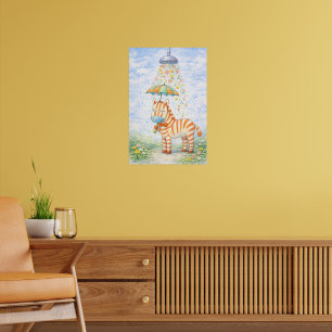 Impression d'art de zèbre fantaisiste