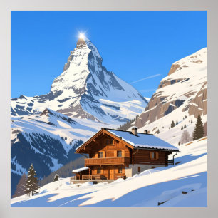 Impression d'art de Zermatt Suisse Alpes