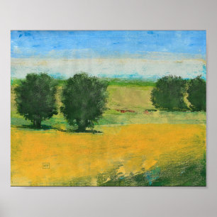 Impression d'art des pommiers jumeaux