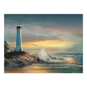 Impression d'art du phare de Crisp Point