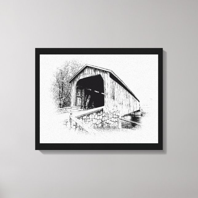 Impression d'art du pont couvert (Recto)