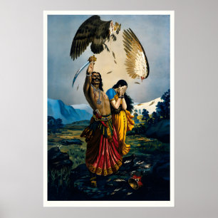 Impression d'art du Ramayana Ravana & Jatayu