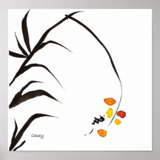 Impression d'art en fleurs jaunes