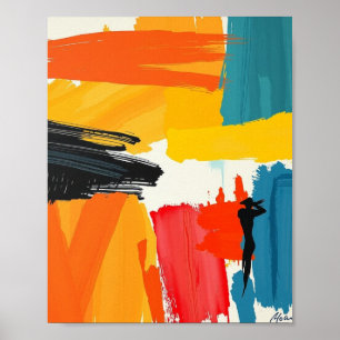 Impression d'art en ligne abstrait minimaliste