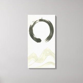 Impression d'art en ligne abstraite Japandi beige 