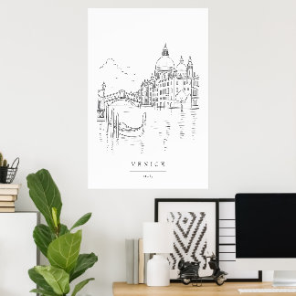 Impression d'art en ligne de Venise Minimaliste |