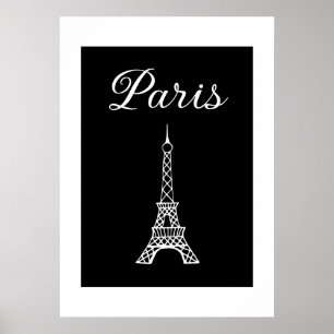Impression d'art encadrée de la Tour Eiffel de Par
