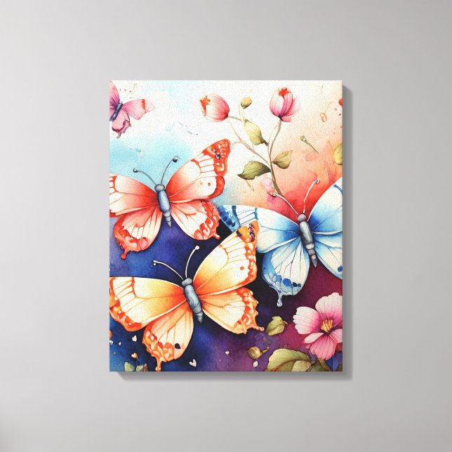 Impression d'art fine Floral et Papillon Chic  (Recto)