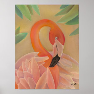 Impression d'art Flamingo Rose Décoration murale