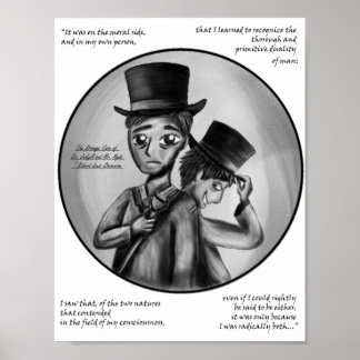 Impression d'art gothique Halloween Dr Jekyll et M