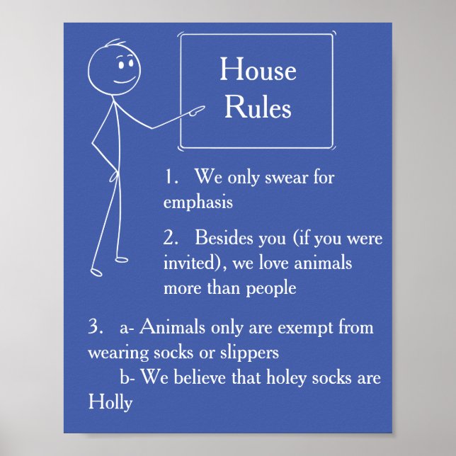 Impression d'art "House Rules" (Devant)