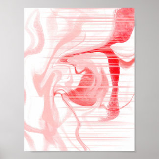 Impression d'art liquide rose pastel avec effet de