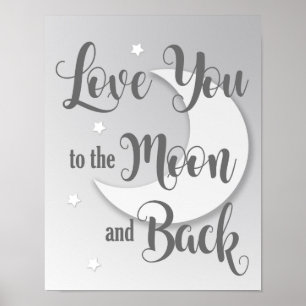 Impression d'art Love You to the Moon and Back 1 s