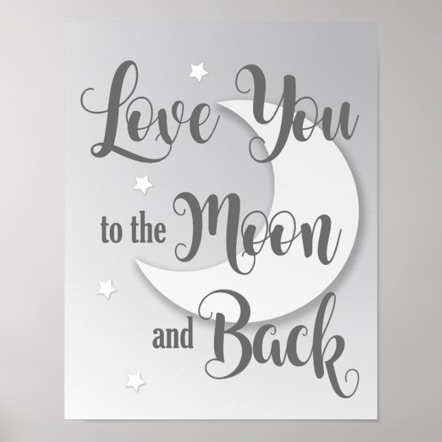 Impression d'art Love You to the Moon and Back 1 s (Devant)