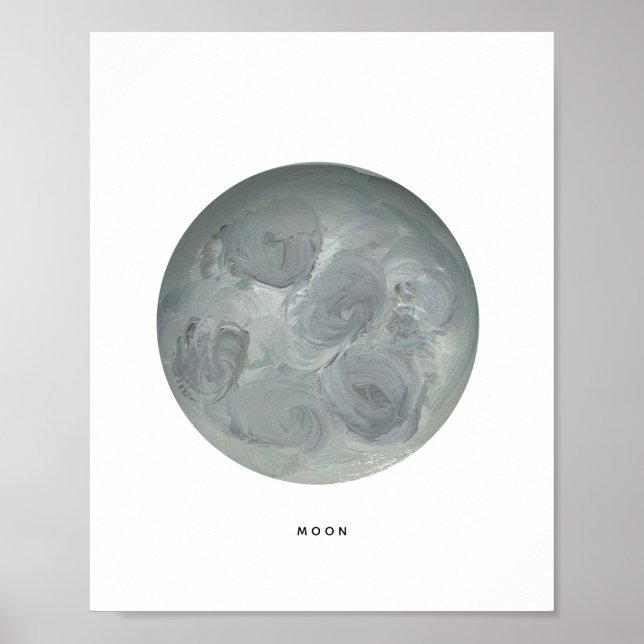 Impression d'art Lune Peinte (Devant)