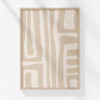 Impression d'art mural abstrait de ligne neutre Bo