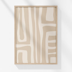 Impression d'art mural abstrait de ligne neutre Bo