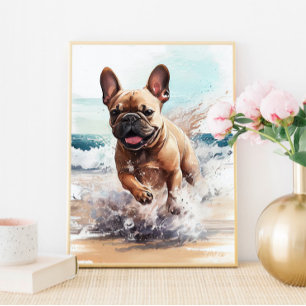 Impression d'art mural cadeau Bouledogue Français 