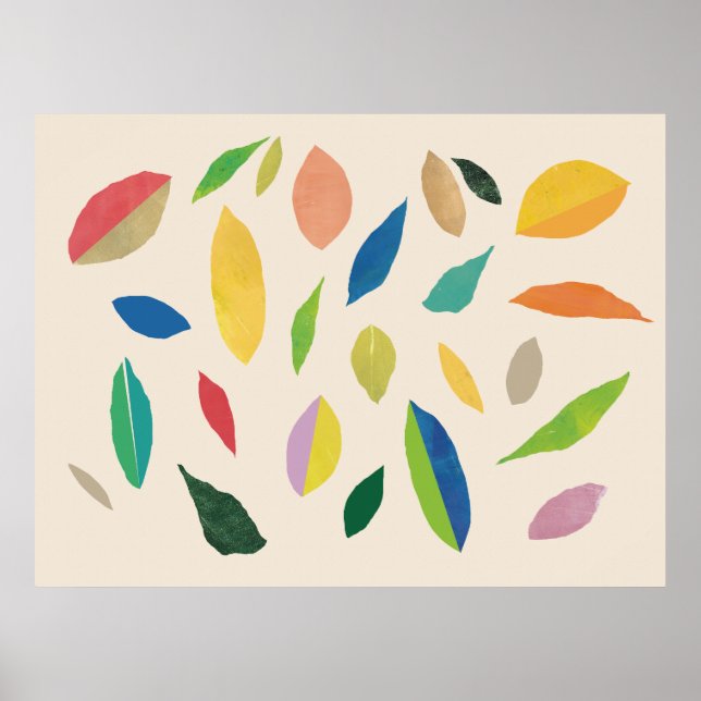 Impression d'art mural Cream Leaf Drop (Devant)