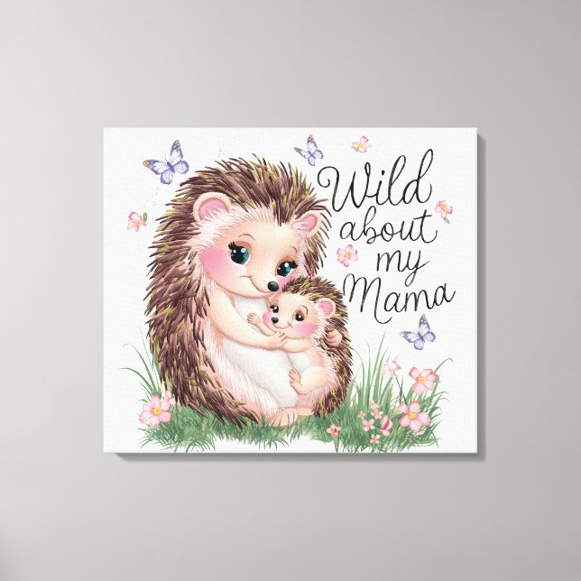 Impression d'art mural d'animaux mignons pour mama (Recto)