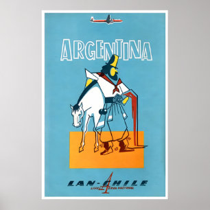 Impression d'art mural d'Argentine Poster de voyag