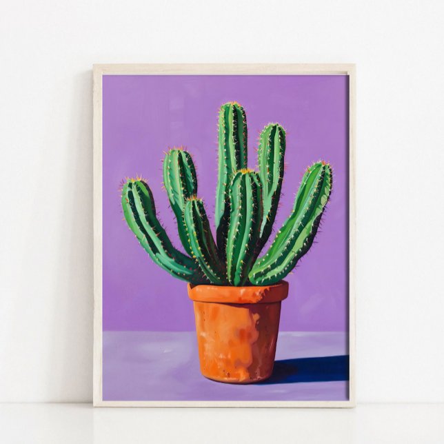 Impression d'art mural de cactus abstrait moderne, (Créateur téléchargé)