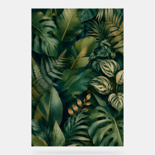 Impression d'art mural de feuilles botaniques trop