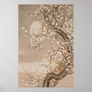 Impression d'art mural de fleurs de cerisier japon