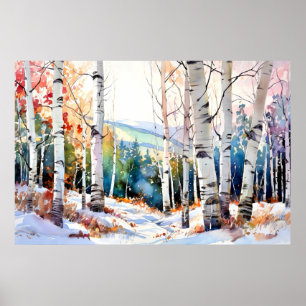 Impression d'art mural de forêt naturelle