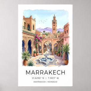 Impression d'art mural de Marrakech Paysage urbain