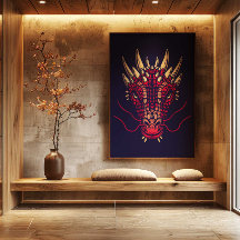 Impression d'art mural du Dragon du Zodiaque Chino