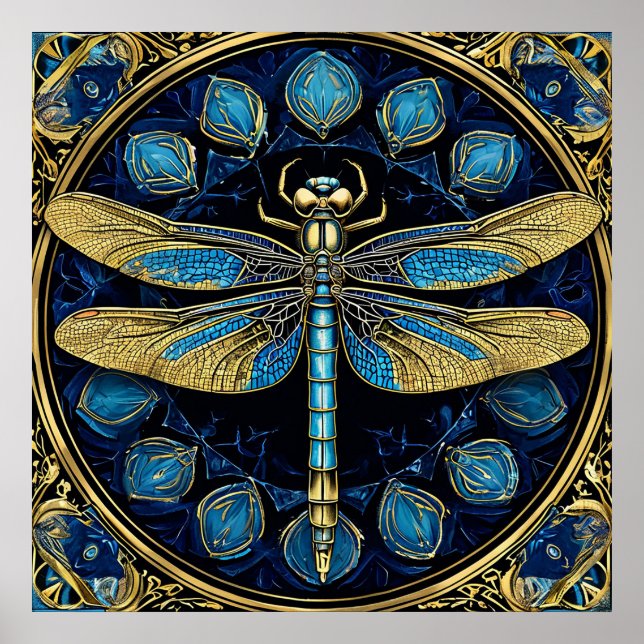 Impression d'art mural libellule Décoration insect (Devant)