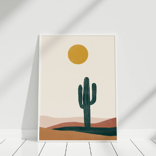 Impression d'art mural minimaliste Boho désert cac