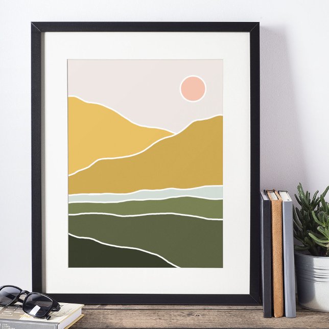 impression d'art mural moderne boho, papier affich (boho modern wall art Print)