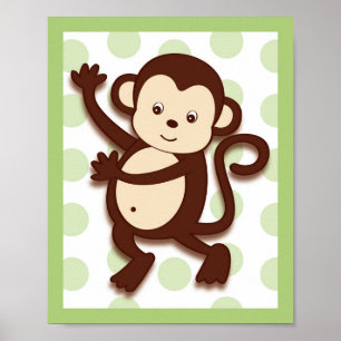 Impression d'art mural pour nurserie Jungle de sin