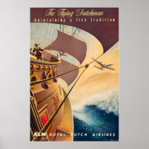 Impression d'art néerlandaise Affiche de voyage KL