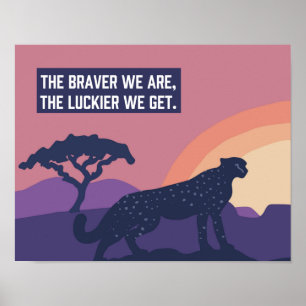 Impression d'art non estampillée Cheetah Luckier 1