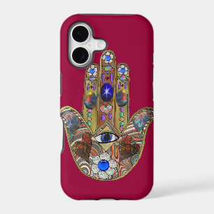 Impression d'art opale de cœurs de Hamsa Judaica F