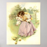 Impression d'art par Maud Humphrey Fille avec pous