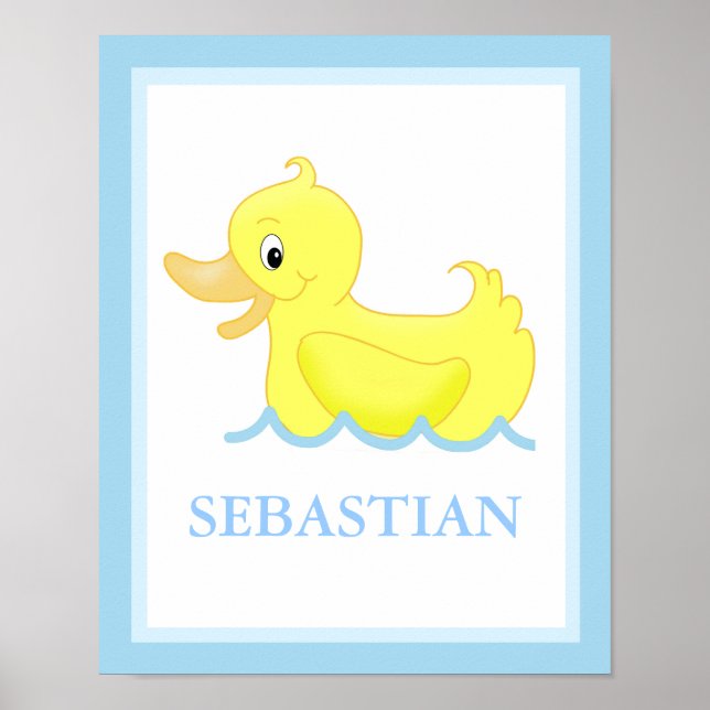 Impression d'art personnalisée Little Ducky Yellow (Devant)
