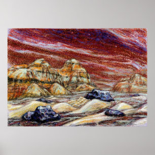Impression d'art Planète Rouge
